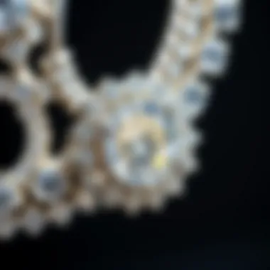 Close-up of 14k white gold jewelry showcasing its luster