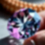 An exquisite close-up of a gemstone showcasing its unique facets