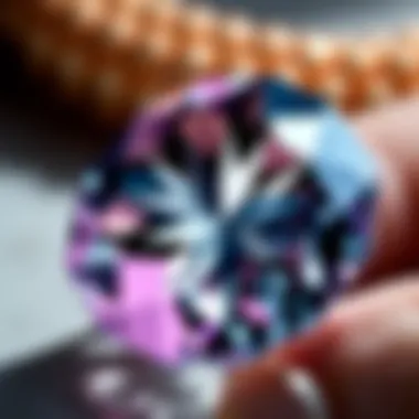 The Beauty of Gemstone Facets An exquisite close-up of a gemstone showcasing its unique facets
