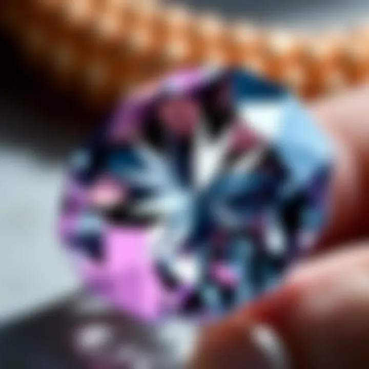 The Beauty of Gemstone Facets An exquisite close-up of a gemstone showcasing its unique facets