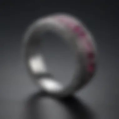 Close-up of advanced material used in wedding bands