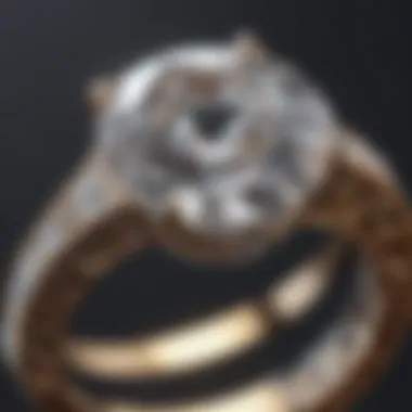 Brilliance of a One Carat Diamond Ring A close-up view of a one carat diamond ring showcasing its brilliance