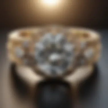 Artistic representation of the historical significance of diamond rings