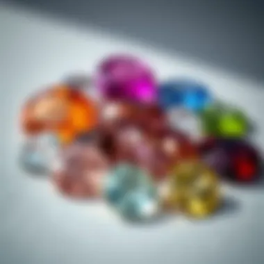 Alternative Gemstones for January Birthstone A vibrant display of various gemstones including alternatives to the January birthstone