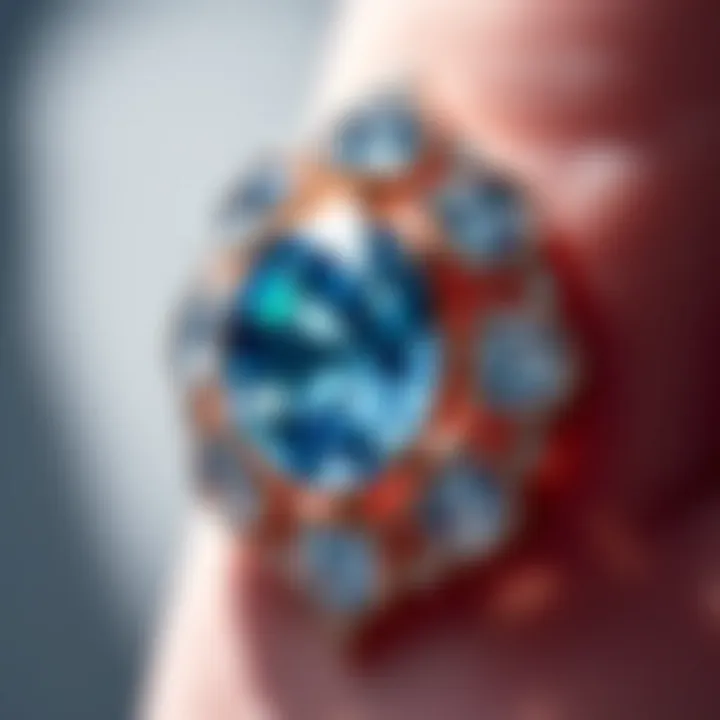 Artistic depiction of the April birthstone in modern jewelry design