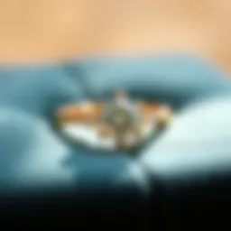 Elegant 2 carat diamond ring on a velvet surface