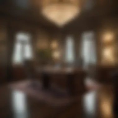 Inside a Private Diamond Dealer's Office A sophisticated private diamond dealer's office with luxurious decor