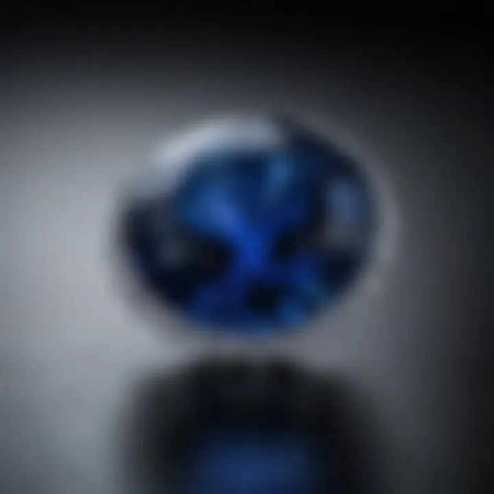 A radiant blue sapphire showcasing its brilliance