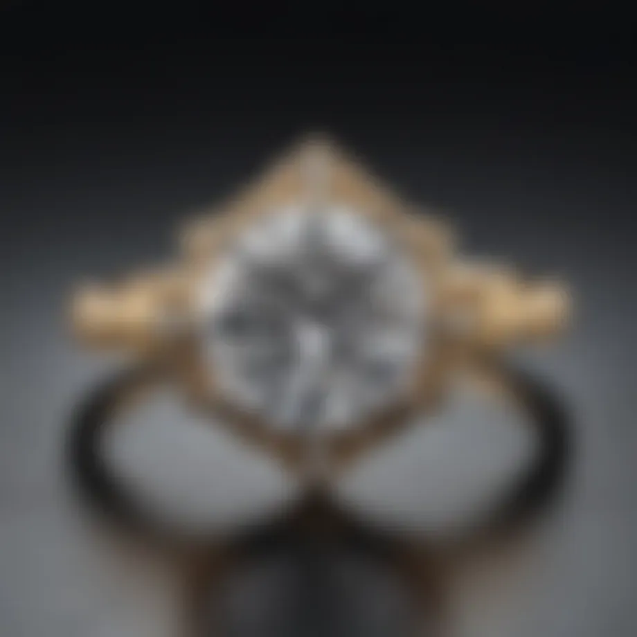 Elegant solitaire engagement ring with a diamond centerpiece