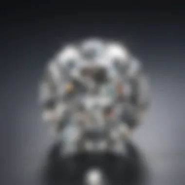 Cubic zirconia displayed in a jewelry setting with a sparkle