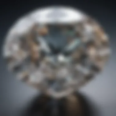 Close-up of moissanite crystal showcasing its brilliance