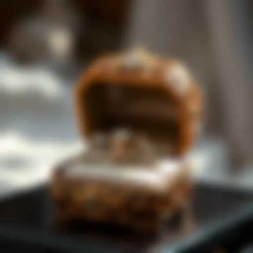 Elegant ring box showcasing intricate design and craftsmanship