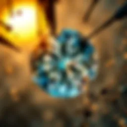 Illuminating lab-grown diamond under a microscope