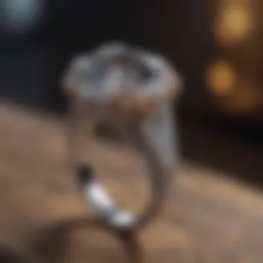 An elegant diamond ring set in a beautiful environment