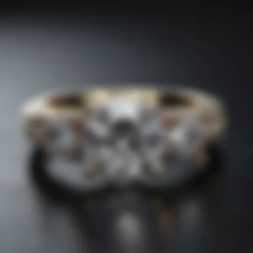 Close-up of a sparkling diamond ring showcasing its brilliance