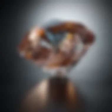 Brilliant Cut Diamond with Light Reflection A close-up of a brilliant cut diamond reflecting light in various colors