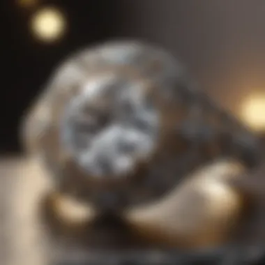 Vintage Engagement Ring with Filigree Design A stunning vintage engagement ring showcasing intricate filigree work