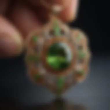 Artisan Craftsmanship: Creating a Demantoid Garnet Pendant Artisan crafting a demantoid garnet pendant with intricate details