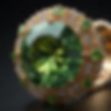 The Captivating Brilliance of Demantoid Garnet Close-up of demantoid garnet showcasing its unique brilliance and fire