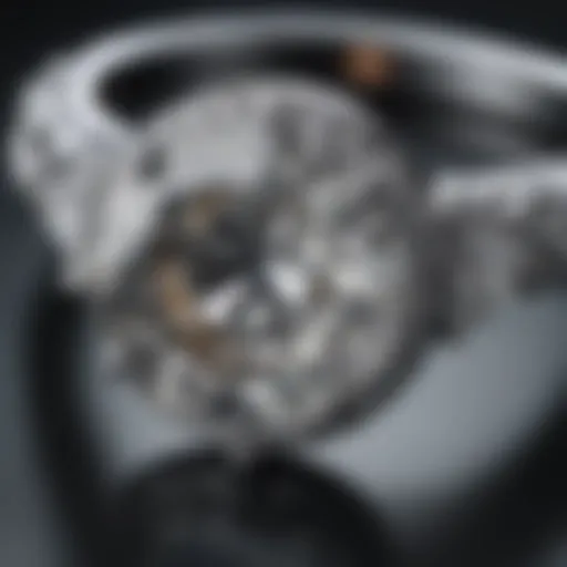 Close-up of a sparkling diamond ring showcasing clarity and brilliance