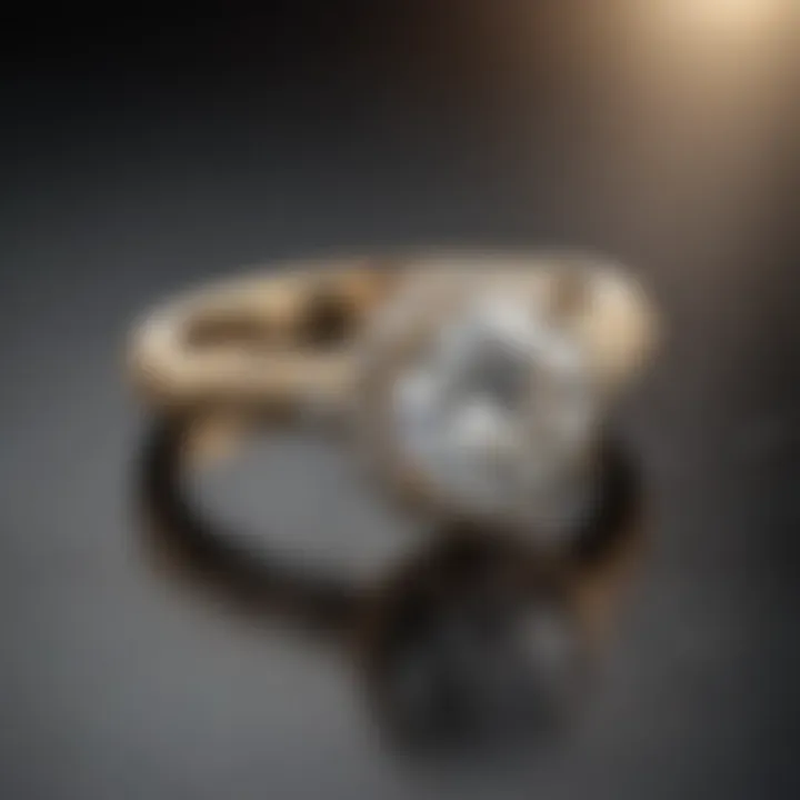 Elegant solitaire diamond ring setting