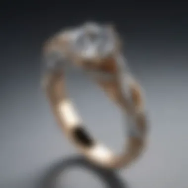 Unique twisted diamond band