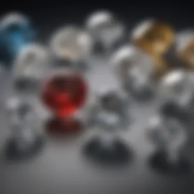 Comparative Analysis of Diamond Shapes A comparative chart illustrating various diamond shapes and their sizes