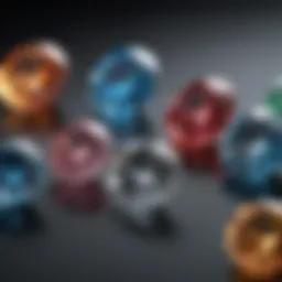 Comparison of G and F diamonds showcasing their color differences