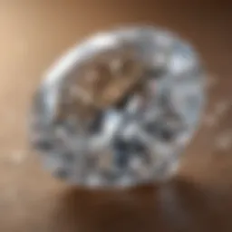 A stunning close-up of a 2.20 carat diamond showcasing its brilliance