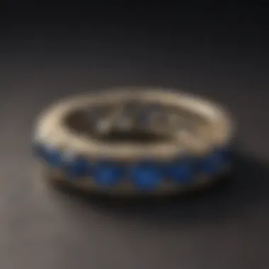 Luxurious eternity ring crafted with sapphires and gold