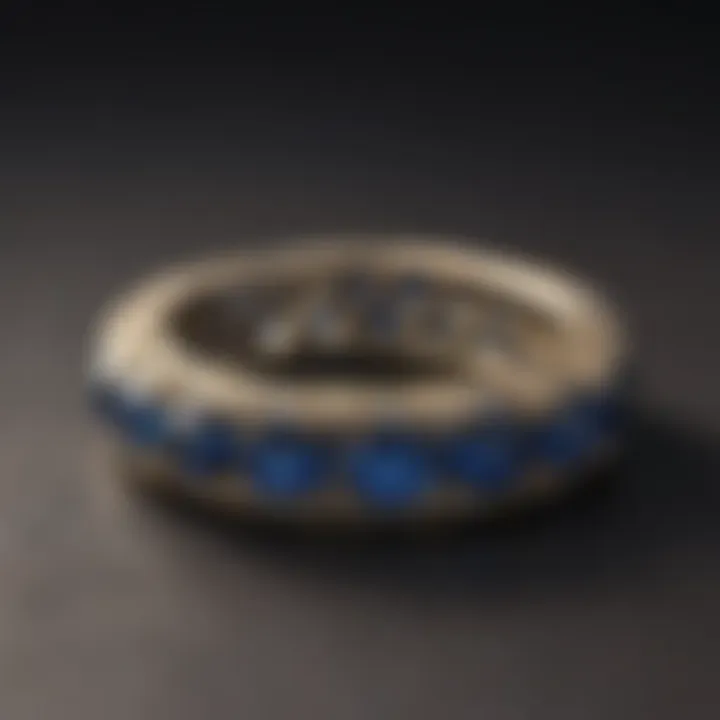 Luxurious eternity ring crafted with sapphires and gold