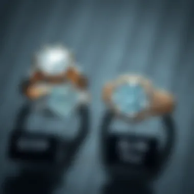 Visual comparison of prices for engagement rings from different retailers