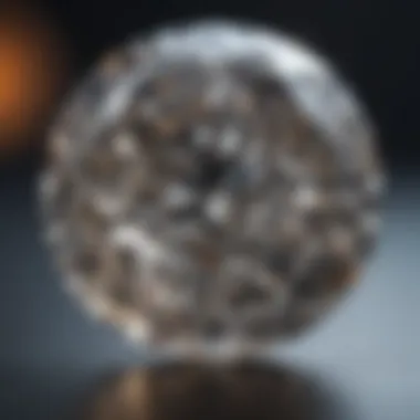 Close-up of a sparkling diamond showcasing intricate facets