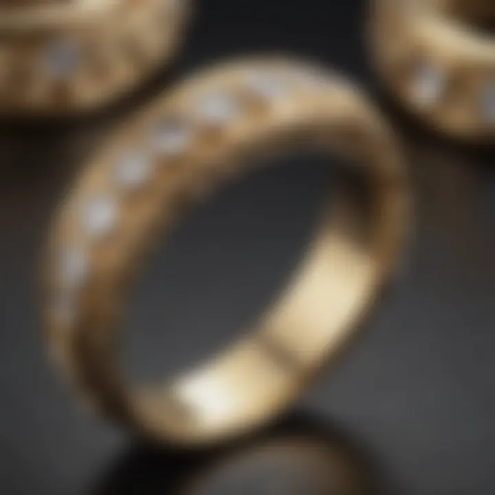 Trends in gold wedding bands illustrated through various styles