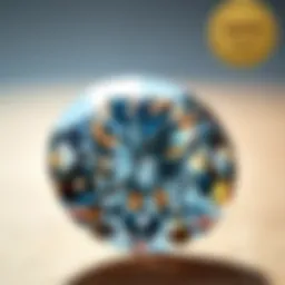 A close-up view of a vintage Old World Diamond showcasing its intricate cut