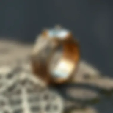 Handcrafted artisan wedding ring featuring personalized engraving