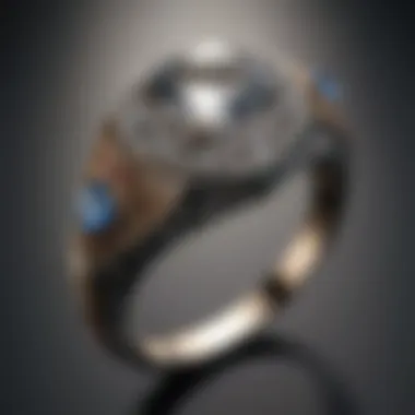 Artistic representation of vintage engagement rings showcasing intricate designs