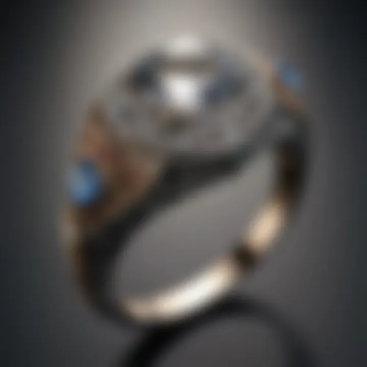 Artistic representation of vintage engagement rings showcasing intricate designs