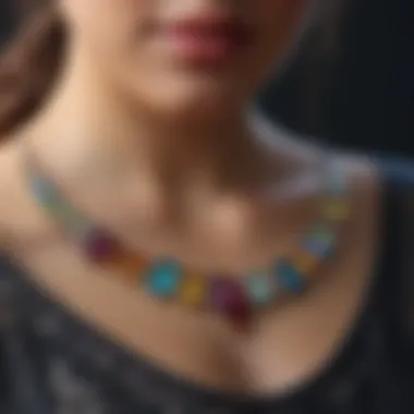Vibrant Elegance: Birthstone Necklace Elegant birthstone necklace showcasing vibrant gemstones
