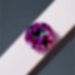 Close-up of a stunning Alexandrite gemstone showcasing its color-changing properties