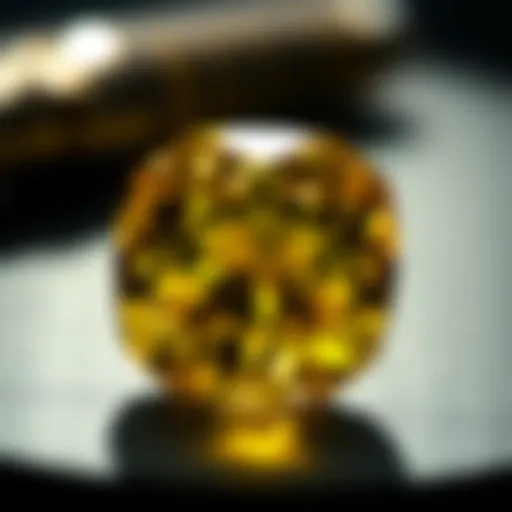 A radiant Chatham yellow sapphire showcasing its vibrant hue