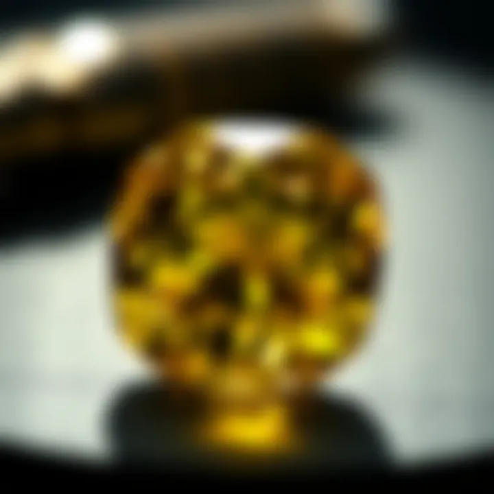 A radiant Chatham yellow sapphire showcasing its vibrant hue