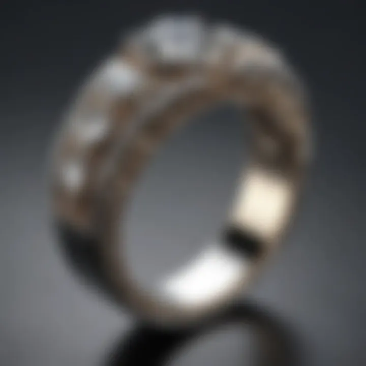 Contemporary diamond band design highlighting modern aesthetics