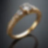 Elegant gold engagement ring with a diamond centerpiece