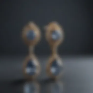 Ethical diamond earrings displayed elegantly