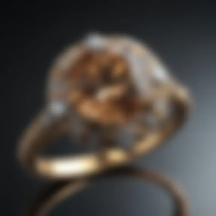 A stunning diamond engagement ring featuring a vintage design