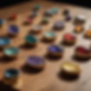 Various types of finger sizers displayed on a wooden surface