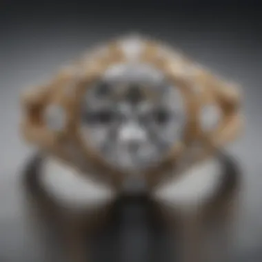 Stunning close-up of a cubic zirconia ring showcasing its brilliance