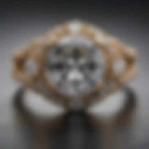 Stunning close-up of a cubic zirconia ring showcasing its brilliance