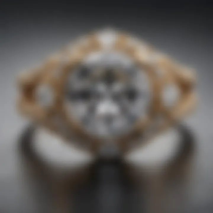 Stunning close-up of a cubic zirconia ring showcasing its brilliance